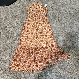 PAIGE Florencia Dress in White and Cinnabar